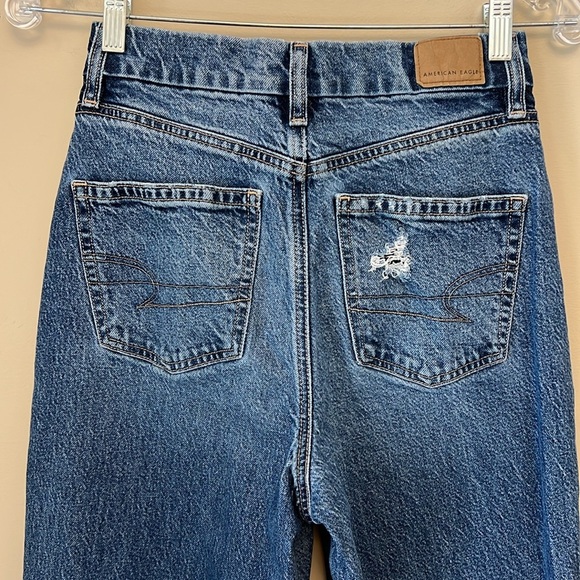 American Eagle Outfitters Curvy 90s Straight Women's Blue Jeans size 4 - Picture 4 of 7